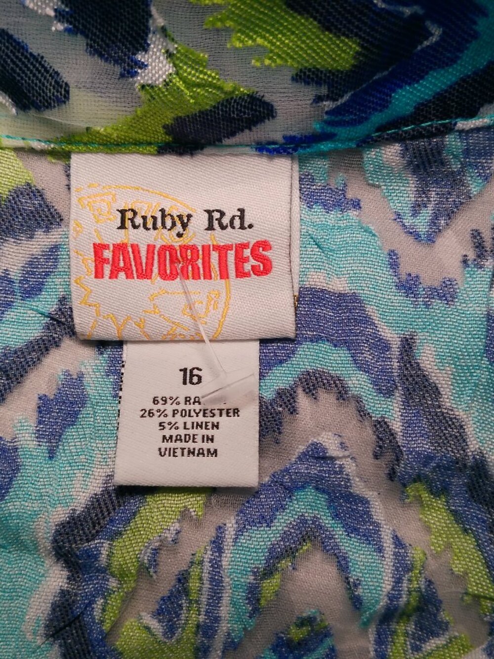 Jacket Ruby Rd Lightweight Blue Green Size 16 - Picture 8 of 16